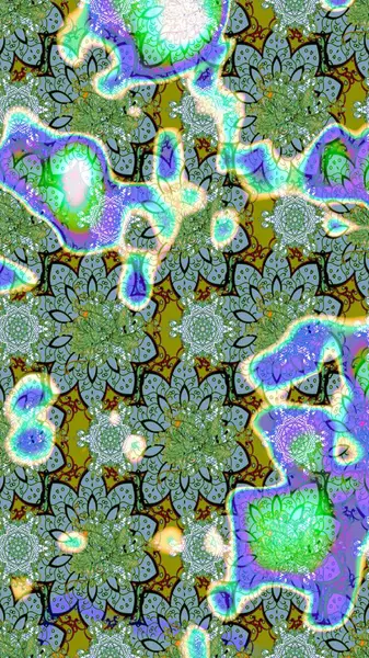 Çiçekli yeşil renkte bir çiçek deseni çiz. Suluboya tarzında yeşil renkte çiçekler.