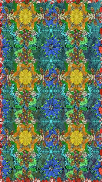 Çiçeksiz arka plan. Şatafatlı bahar bahçesi dokusu. Raster illüstrasyonu. Çiçek deseni.