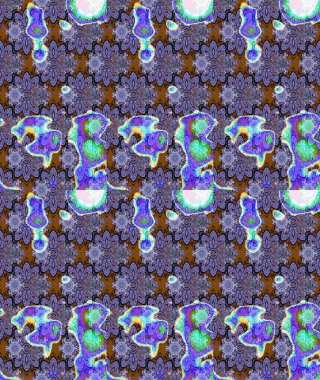 Raster illüstrasyonu. Yumuşak, mor renkte bahar çiçekleri. Yaprak ve çiçeklerin suluboya resmi, menekşe renkleri üzerine çizim şekli.