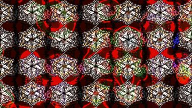 Raster illüstrasyonundaki çiçek desenli çizim. Kahverengi renkte çiçekler.