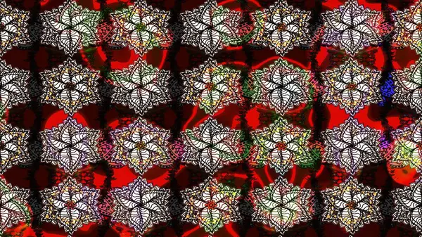 Raster illüstrasyonundaki çiçek desenli çizim. Kahverengi renkte çiçekler.