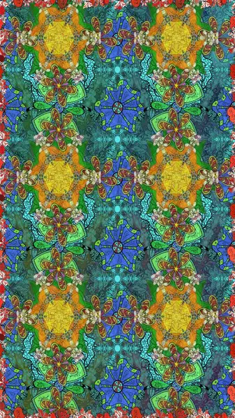 Çiçeksiz arka plan. Şatafatlı bahar bahçesi dokusu. Raster illüstrasyonu. Çiçek deseni.