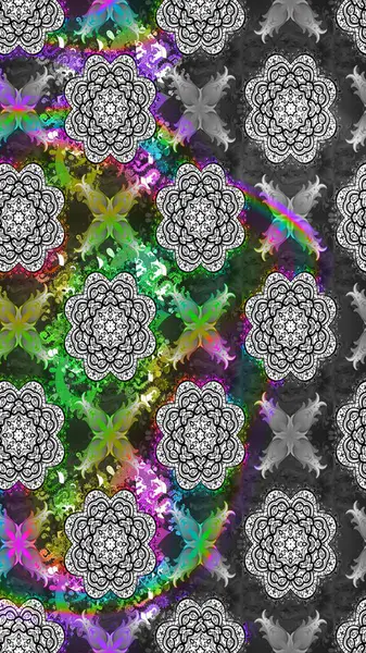 Raster düz çiçek çizim deseni. Hediye ambalaj kağıdı, tebrik kartları, posterler ve pankart tasarımı. Gri renkli çiçekler.