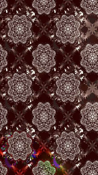 Elle çizilmiş sonbahar çiçeği deseni. Renkli kahverengi çizim deseni. Doodle tarzı. Tekstil ve kapak tasarımı için mükemmel. Kahverengi renkte çiçekler.