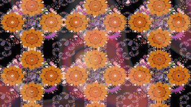 Küçük çiçekli şirin bir desen. Çiçek ve yapraklı çiçek deseni. Raster illüstrasyonu.