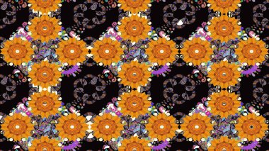 Yumuşak fayans. Klasik çiçek desenli. Paketleme, tekstil, duvar kâğıdı için çiçek eskizi. Raster 'ın taze dokusu. Yumuşak pamuk tasarımı.