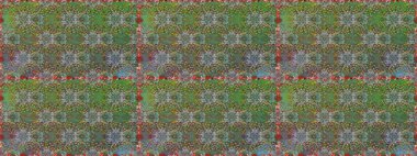 Kusursuz çiçek deseni. Asya tekstil tarzında. Yeşil ve kahverengi renkli çiçekler. Raster illüstrasyonu. Raster illüstrasyonu.