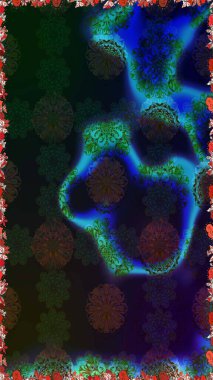 Renkli Bahar Temalı Kusursuz Arkaplan. Çiçekle kusursuz desen. Düz Çiçek Elementleri Tasarımı. Gri ve mavi renkte çiçekler.