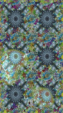 Mavi ve nötr renklerde çiçekler. El çizimi. Suluboya çizimi. Çiçeklerle kusursuz desen.