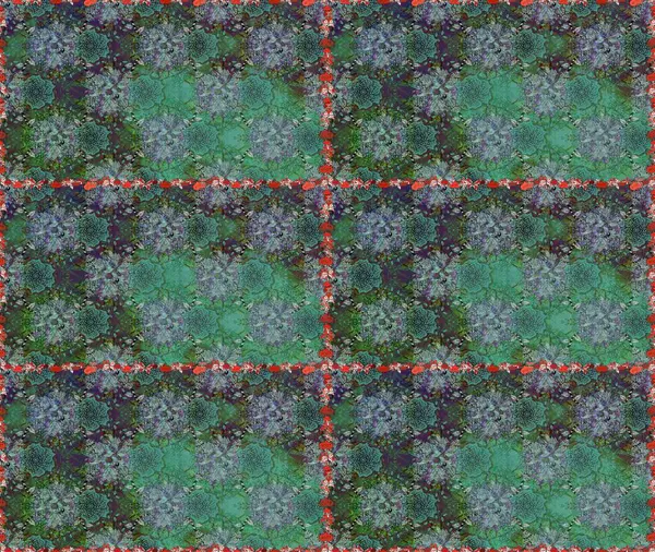 Süslü kumaş deseni. Düz Çiçek Elementleri Tasarımı. Raster illüstrasyonunda kusursuz çiçek deseni. Renkli Bahar Teması Kusursuz Arkaplan.