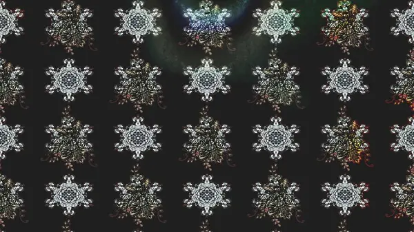 Çok renkli, zarif küçük çiçekler ve gri renkli komik böcekler, raster desen, illüstrasyon.