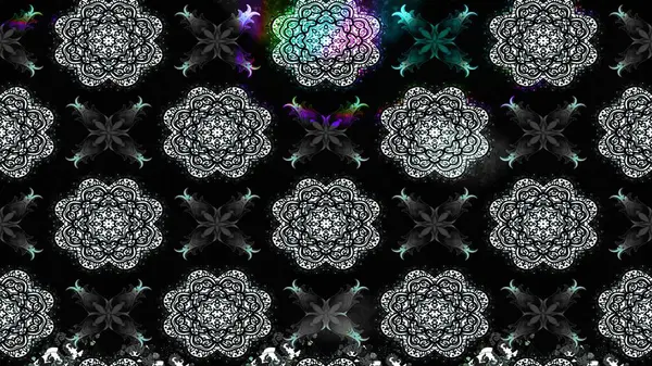 Etnik Mandala havlusu. Tebrik kartı geçmişi, boyama kitabı, arkaplan ve tekstil için kullanılabilir. Sınır Kızılderili çiçekli paisley patten. Raster Henna tarzı. Taslak süsleme izi.