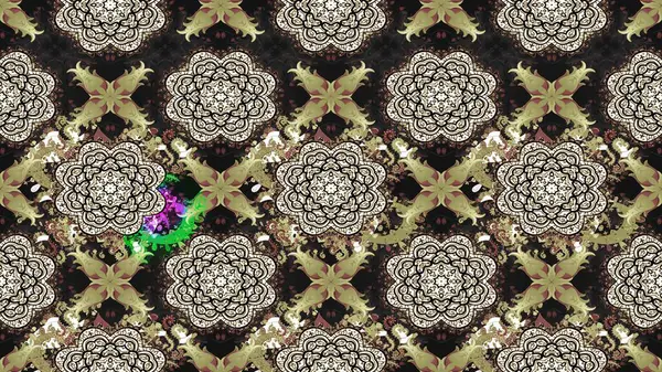 Çiçek. Raster illüstrasyonu. Taslak dekoratif arka plan, çiçek mandala. Tarafsız renklerde.