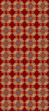 Kusursuz altın desen. Altın elementlerle bej, kırmızı ve kahverengi renklerde kusursuz desen. Raster doğulu süsü.