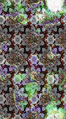 Raster illüstrasyonu. Renkli Bahar Teması eskiz kalıbı. Düz Çiçek Elementleri Tasarımı. Zarif çiçekler, gri renkte suluboya..