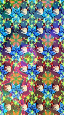 Egzotik çiçekler, mavi ve yeşil renkler üzerine botanik ve parlak klasik doğa. Raster illüstrasyonu. Klasik tropikal doğal elementlerin suluboya seti.