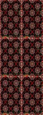 Çiçekli kusursuz retro desen. Düz Çiçek Elementleri Tasarımı. Siyah renkli çiçekler. Renkli Yaz Temalı Kusursuz Arkaplan.