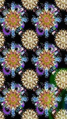 Kullanılabilir Tekstil, tebrik kartı, boyama kitabı, telefon durumda yazdırma için. Hint çiçek desenli madalyon desen. Raster kına dövme tarzı. Etnik Mandala süsleme.