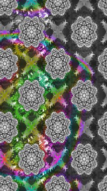 Düz Çiçek Elementleri Tasarımı. Güzel kumaş deseni. Raster illüstrasyonundaki çiçek desenli çizim. Renkli Bahar Teması çizim şablonu.