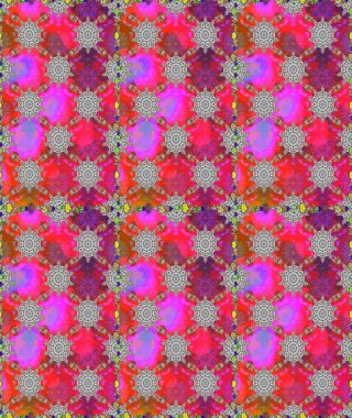 Küçük çiçekli basit, dikişsiz desen. Gri ve kırmızı renkte şirin çiçekler. Raster illüstrasyonu. Moda baskısı, albüm, ambalaj kağıdı, duvar kağıdı için zarif dekoratif süslemeler..