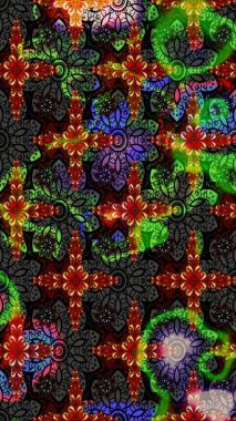 Güzel kumaş deseni. Renkli Yaz Temalı eskiz kalıbı. Raster Illustrasyon 'daki Çiçek Deseni' nin son moda çizimi. Düz Çiçek Elementleri Tasarımı.