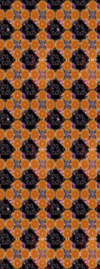 Tomurcukları papatya çiçekleri olan sevimli bir çiçek deseni. Kumaş, tekstil, duvar kağıdı baskısı için. Eski usul. Eskiz geçmişi. Miles Fleur, süslü püslü bir süs. Raster illüstrasyonu.