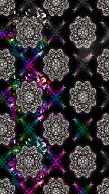 Çiçekli çizim şekli. Düz Çiçek Elementleri Tasarımı. Siyah renkli çiçekler. Renkli Bahar Teması çizim şablonu.