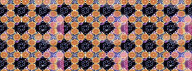 Raster. Kumaş, tekstil, duvar kağıdı baskısı için. Eski usul. Eskiz geçmişi. Tomurcukları çiçek olan sevimli bir çiçek deseni. Raster illüstrasyonu.