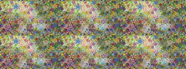 Kusursuz bir geçmişi var. Kumaş, tekstil, duvar kağıdı baskısı için. Tomurcukları çiçek olan sevimli bir çiçek deseni. Raster. Raster illüstrasyonu. Antika retro tarzı.