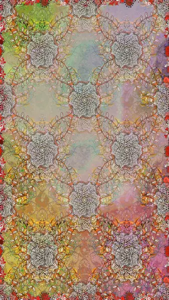 Raster suluboya çiçek deseni, narin çiçekler, tarafsız çiçekler, tebrik kartı şablonu. Güzel kumaş deseni.