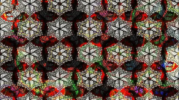 Siyah renkli çiçekler. Raster illüstrasyonunda çiçek deseni çizimi.