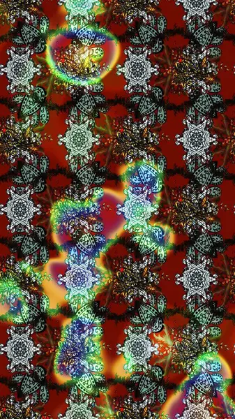 Raster illüstrasyonu. Kahverengi renkli çiçekler. Raster illüstrasyonu. Çiçek desenli çizim. Asya tekstil tarzında.