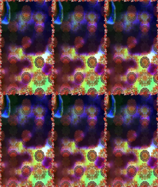 Kumaş, tekstil, duvar kağıdı baskısı için. Kusursuz bir geçmişi var. Raster illüstrasyonu. Raster. Eski usul. Tomurcukları çiçekli sevimli çiçek deseni..