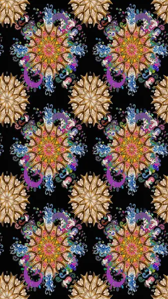 Raster kına dövme tarzı. Kullanılabilir Tekstil, tebrik kartı, boyama kitabı, telefon durumda yazdırma için. Hint çiçek desenli madalyon desen. Etnik Mandala süsleme.