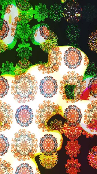 Raster illüstrasyonu. Gri renkli gri papatya deseni. Gri renklerde.