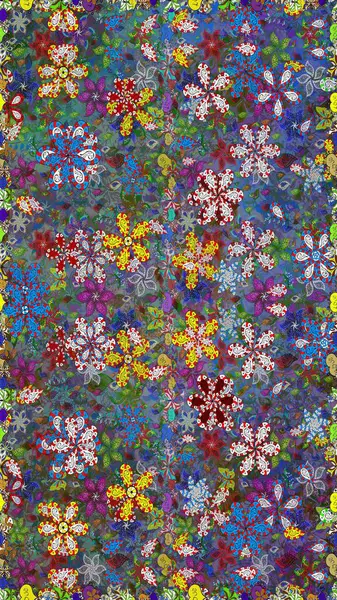 Raster illüstrasyonu. Güzel kumaş deseni. Bahar çiçekli, dikişsiz çiçek deseni..