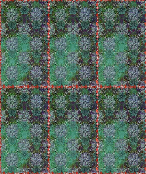 Süslü kumaş deseni. Renkli Bahar Temalı Kusursuz Arkaplan. Düz Çiçek Elementleri Tasarımı. Raster illüstrasyonunda kusursuz çiçek deseni.