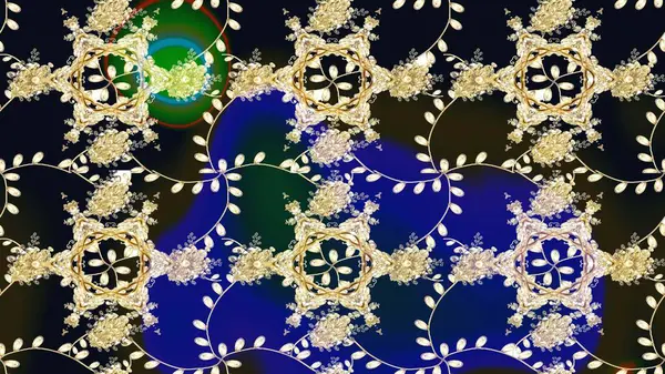 Raster illüstrasyonundaki çiçek desenli çizim. Suluboya tarzında mavi renkte çiçekler.