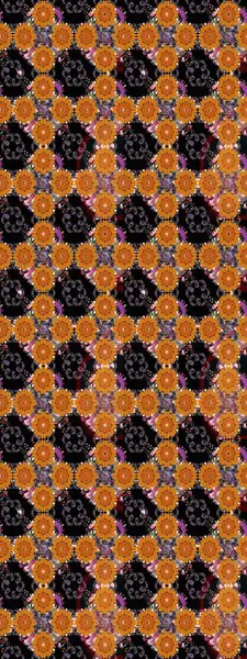 Tomurcukları papatya çiçekleri olan sevimli bir çiçek deseni. Kumaş, tekstil, duvar kağıdı baskısı için. Eski usul. Eskiz geçmişi. Miles Fleur, süslü püslü bir süs. Raster illüstrasyonu.