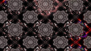 Raster - stok. Siyah çiçekli eskiz deseni, suluboya çiçek deseni, sevimli çiçek, duvar kağıdı, kart veya kumaş için fayanslı.