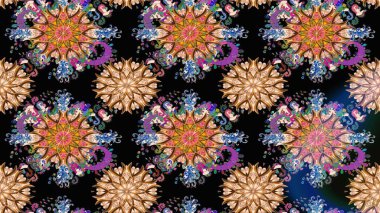 Paketleme, tekstil, duvar kâğıdı için çiçek eskizi. Yumuşak pamuk tasarımı. Yumuşak fayans. Klasik çiçek desenli. Raster taze dokusu.