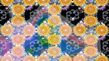 Sabıka fotoğraflarında, bebek kıyafetlerinde, duvar kâğıtlarında, paket kutularında falan kullanılabilir. Zarif, parlak ve eskiz bej desenli çiçek tasarımı.