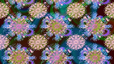 Arkaplan dokusu, duvar kâğıdı, çiçek teması tarafsız renklerde. Kabile sanatı boho baskısı, klasik çiçek arkaplanı. Soyut etnik raster çizim kalıbı.