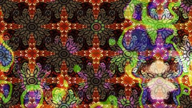 Varicolobrown Raster çizimi. Küçük çiçekteki sevimli çiçek deseni. Birçok kahverengi ve soyut çiçekli tropikal çizim deseni.