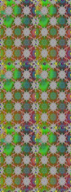 Raster illüstrasyonunda kusursuz çiçek deseni. Yeşil renkte çiçekler.