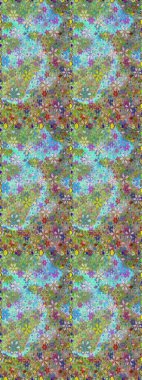 Raster Yumuşak kumaş deseni. Klasik taslak çizimi. Çiçek yeşili ve nötr dikişsiz desen. Raster çiçek izi..