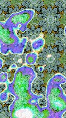 Raster resim. Güzel kumaş deseni. Doodle çiçekler ve dalları, otlar ve çiçekler. Elle çizilmiş.