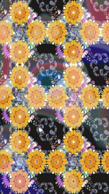 Güzel kumaş deseni. Güzel suluboya yaz çiçekleri deseni..