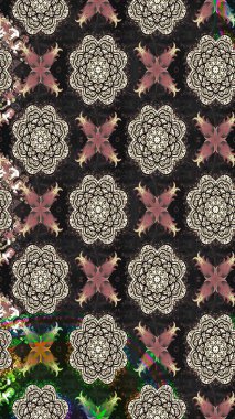 Küçük renkli çiçekler. Robot resim. Küçük çiçekte güzel bir desen. Moda baskıları için zarif bir şablon. Motley illüstrasyonu. Çiçekli bahar çiçekleri.