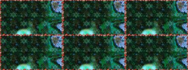 Raster illüstrasyonu. Çiçeksiz desenli arka plan, darbeler, sıçramalar, yaz çiçekleri. Mavi renkte çiçekler.